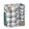 Kugelset 4 und 6cm mit Spitze Winter Silver