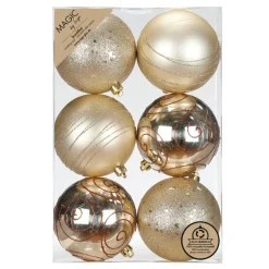 Kugelset 8cm Creamy Gold