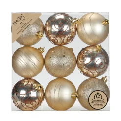 Kugelset 6cm Creamy Gold