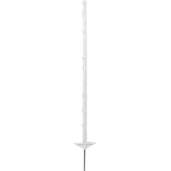 Kunststoffpfahl Basic Doppeltritt 105 cm weiß 5 Stück