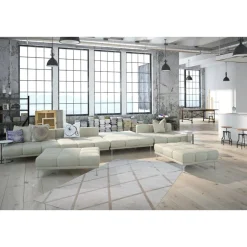 Kurzflorteppich „Luxury 210“ Elfenbein/Taupe, 120x170cm