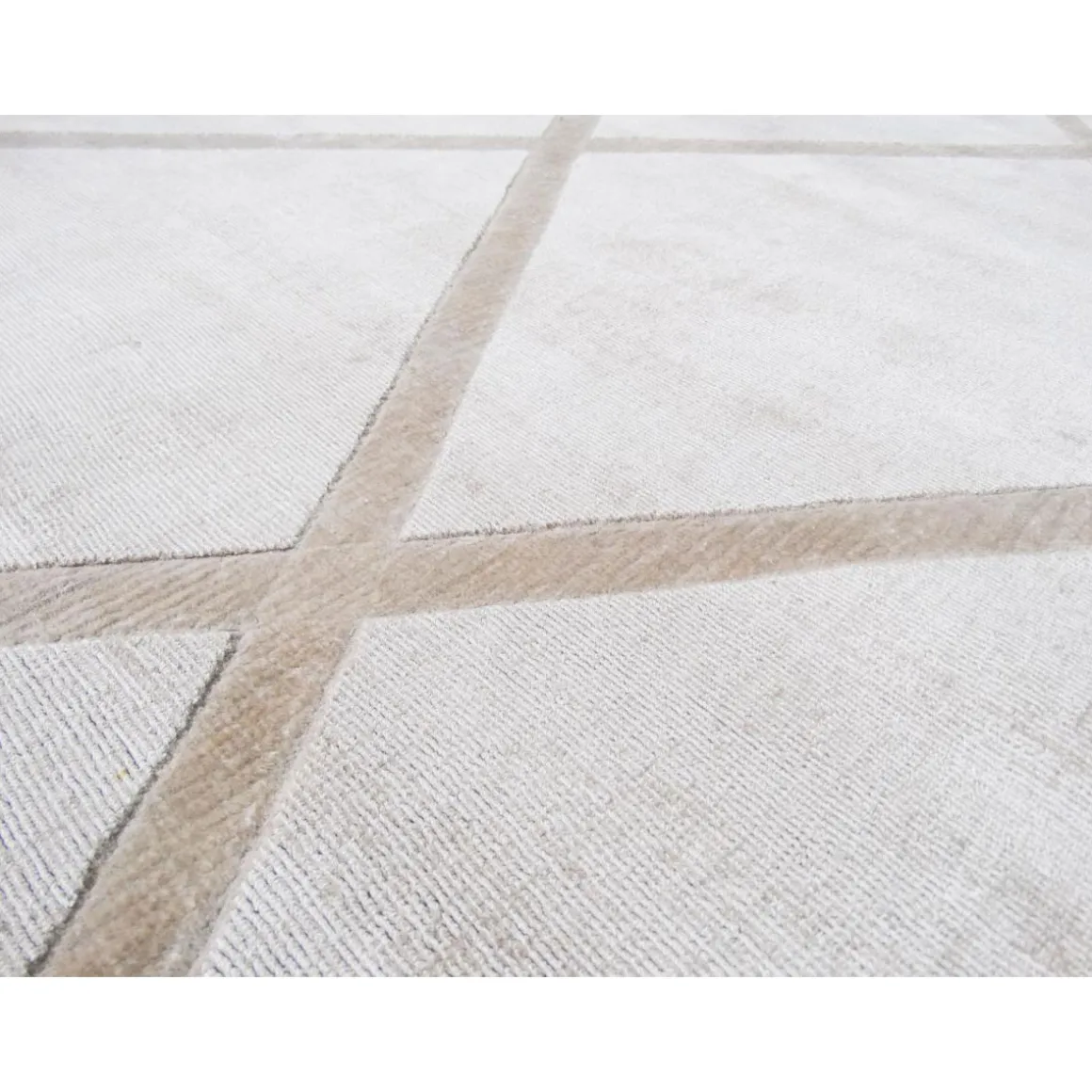 Kurzflorteppich „Luxury 210“ Elfenbein/Taupe, 120x170cm