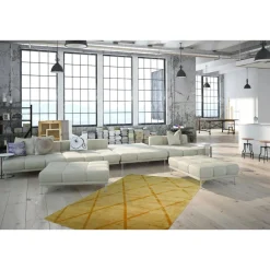 Kurzflorteppich „Luxury 210“ Gelb, 200x290cm