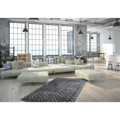 Kurzflorteppich „Luxury 410“ Grau/Anthrazit, 120x170cm