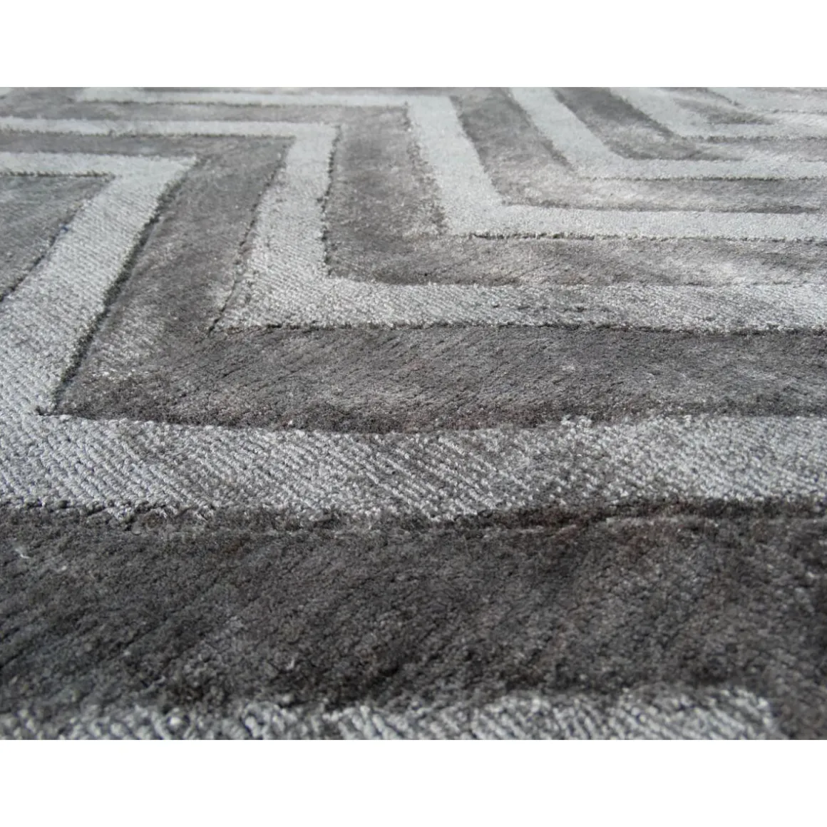Kurzflorteppich „Luxury 410“ Grau/Anthrazit, 120x170cm