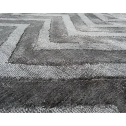 Kurzflorteppich „Luxury 410“ Grau/Anthrazit, 80x150cm