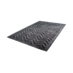 Kurzflorteppich „Luxury 410“ Grau/Anthrazit, 80x150cm