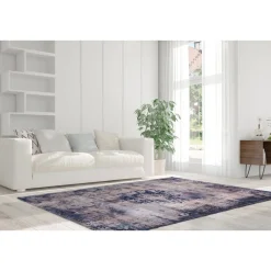 Kurzflorteppich „Vintage 8403“, blau