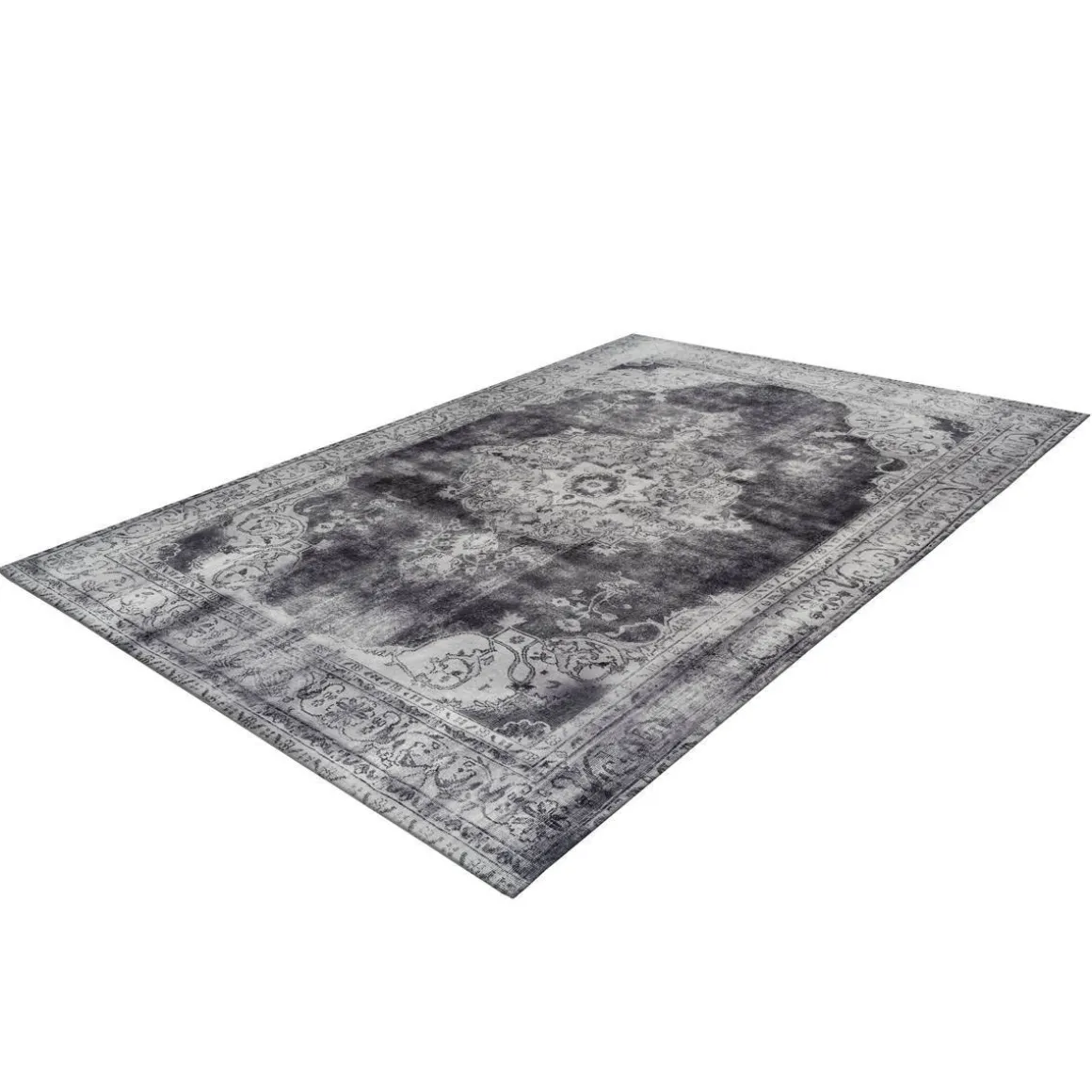 Kurzflorteppich Vintage 8400 Hellgrau