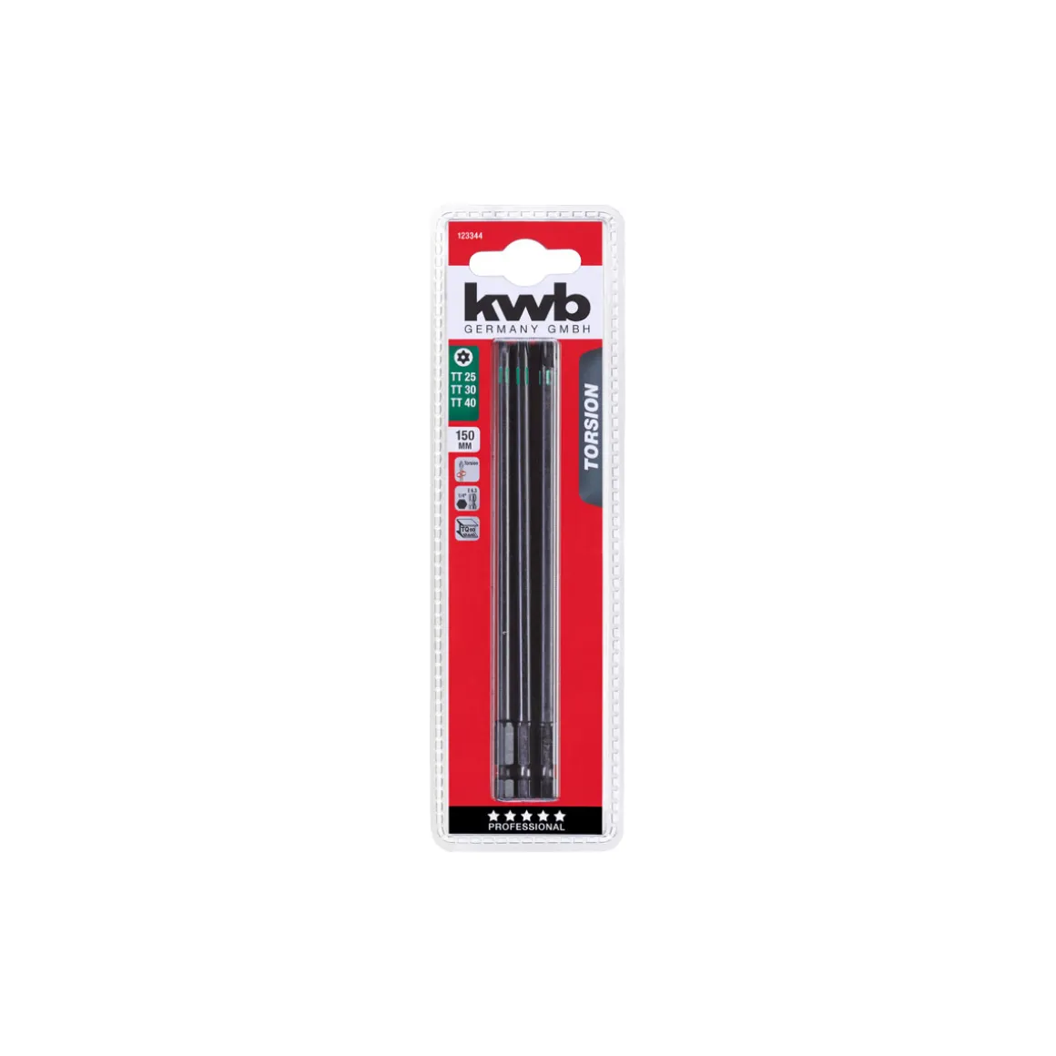 kwb Bit Set Torison 150 mm