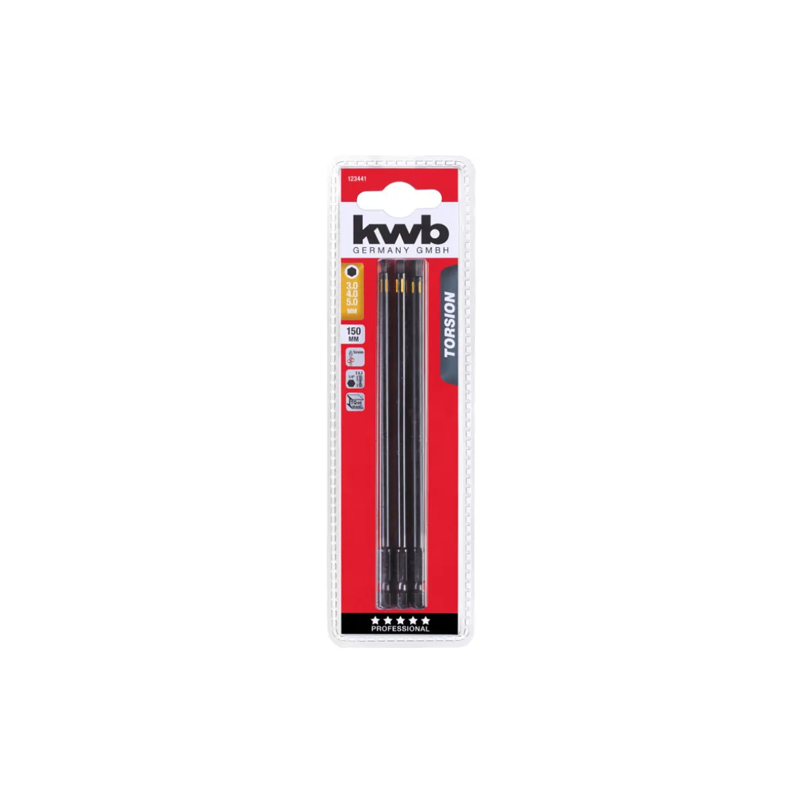 kwb Bit Set Torison 150 mm