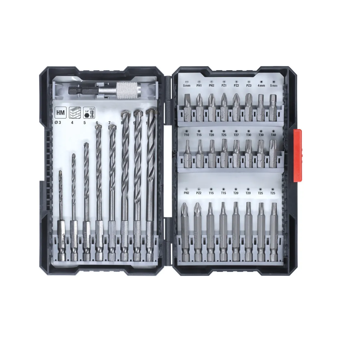 kwb Bit-Bohrerbox 33 teilig inklusive L-Box