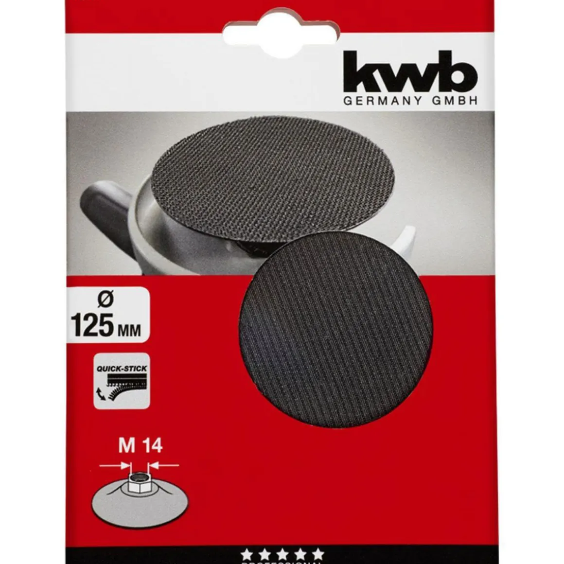 kwb Haftstützteller Quick-Stick M14 Durchmesser 125 mm