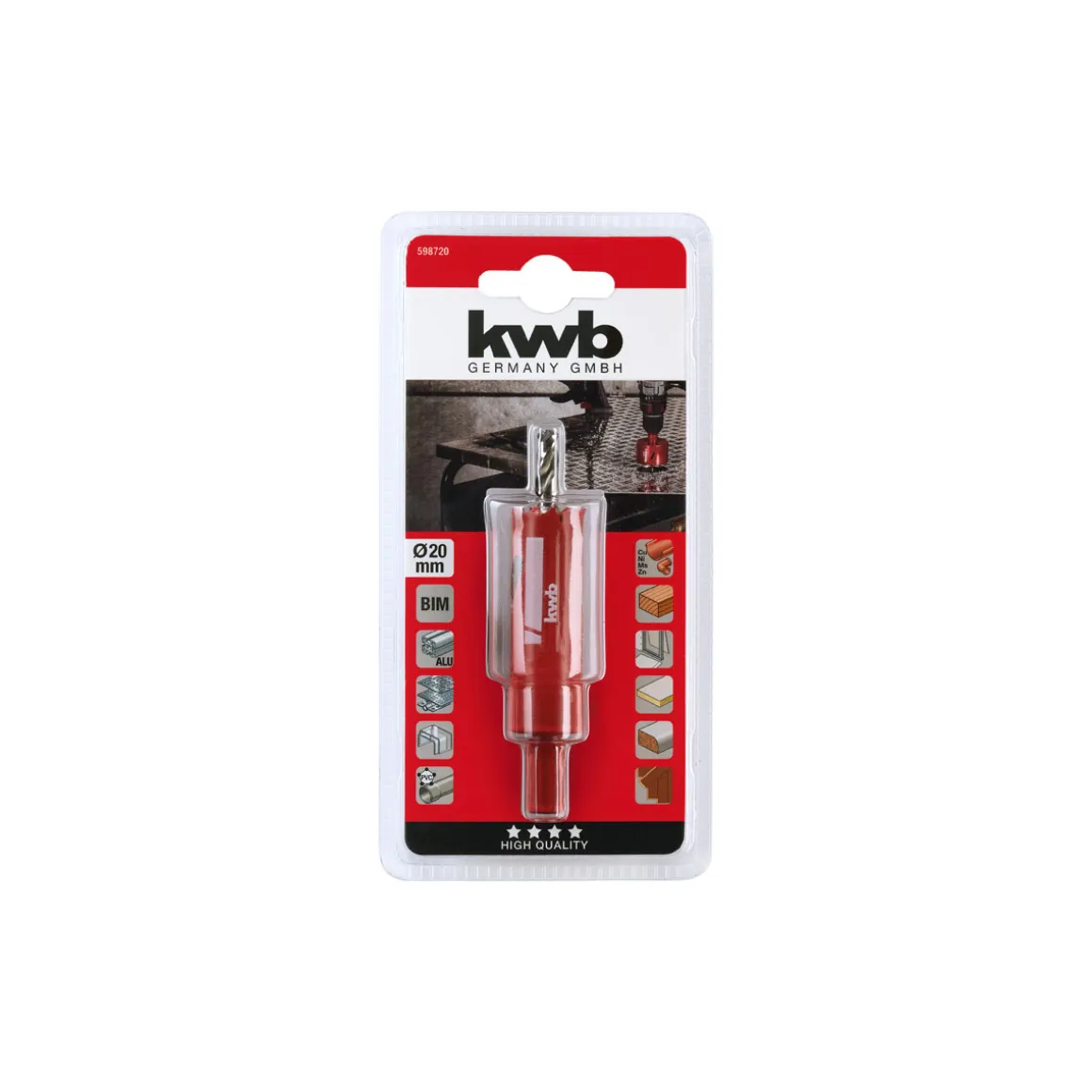 kwb Löchsäge mit Schaft und Bohrer Durchmesser 20 mm