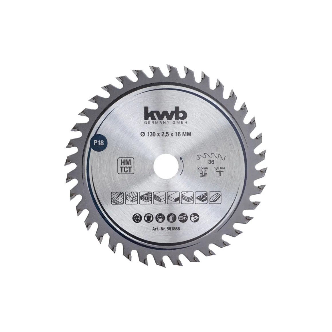 kwb Präzisions-Kreissägeblätter für Handkreissägen Durchmesser 130x16 mm