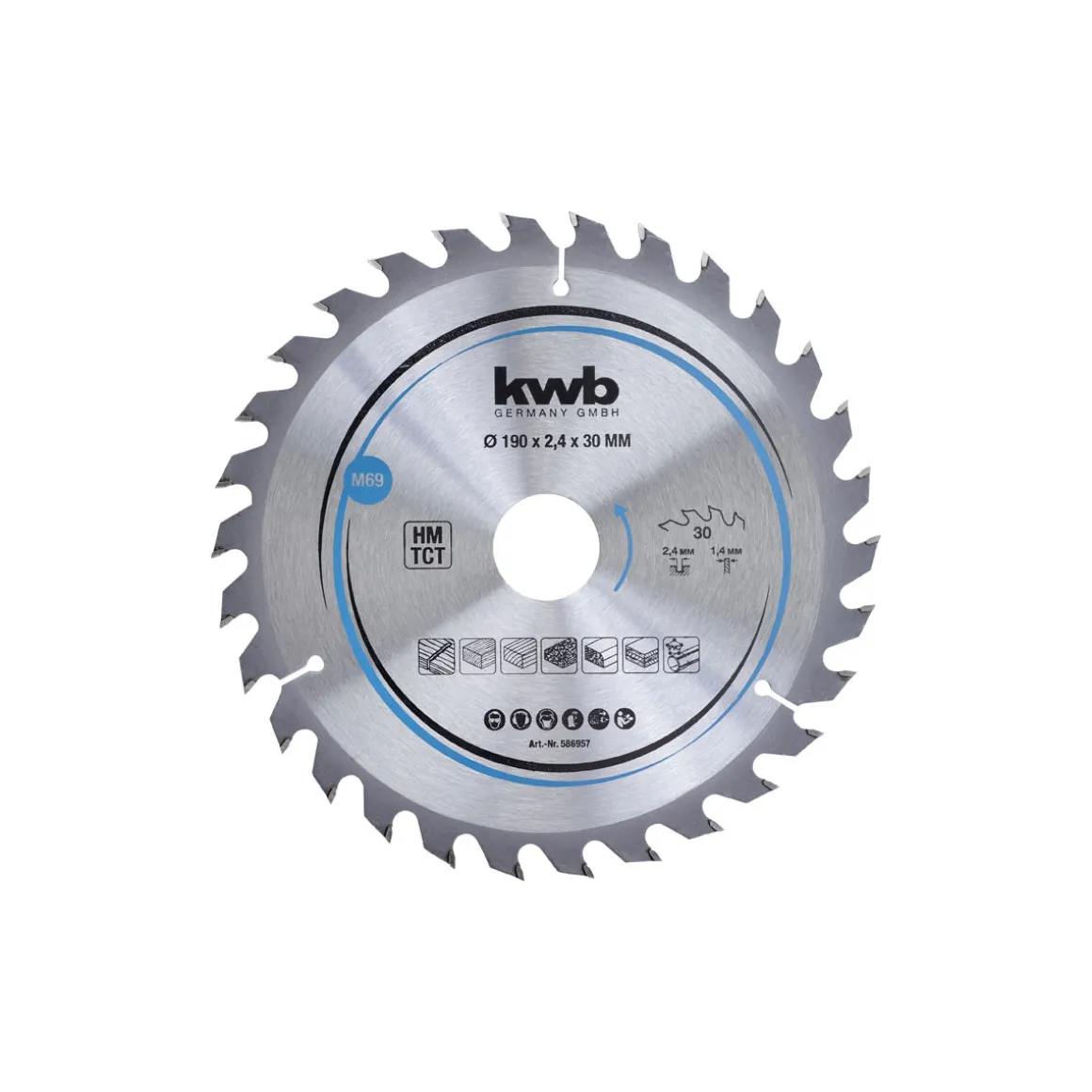 kwb Spanplatten-Kreissägeblätter für Handkreissägen Durchmesser 190x30 mm