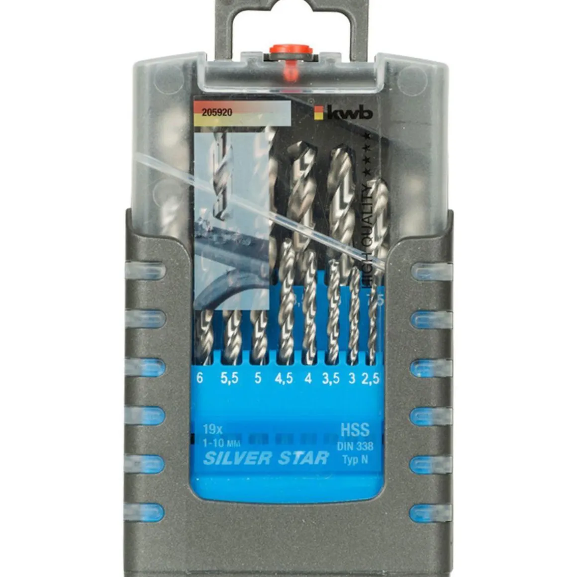 kwb Spiralbohrer Silver Star 19 teilig