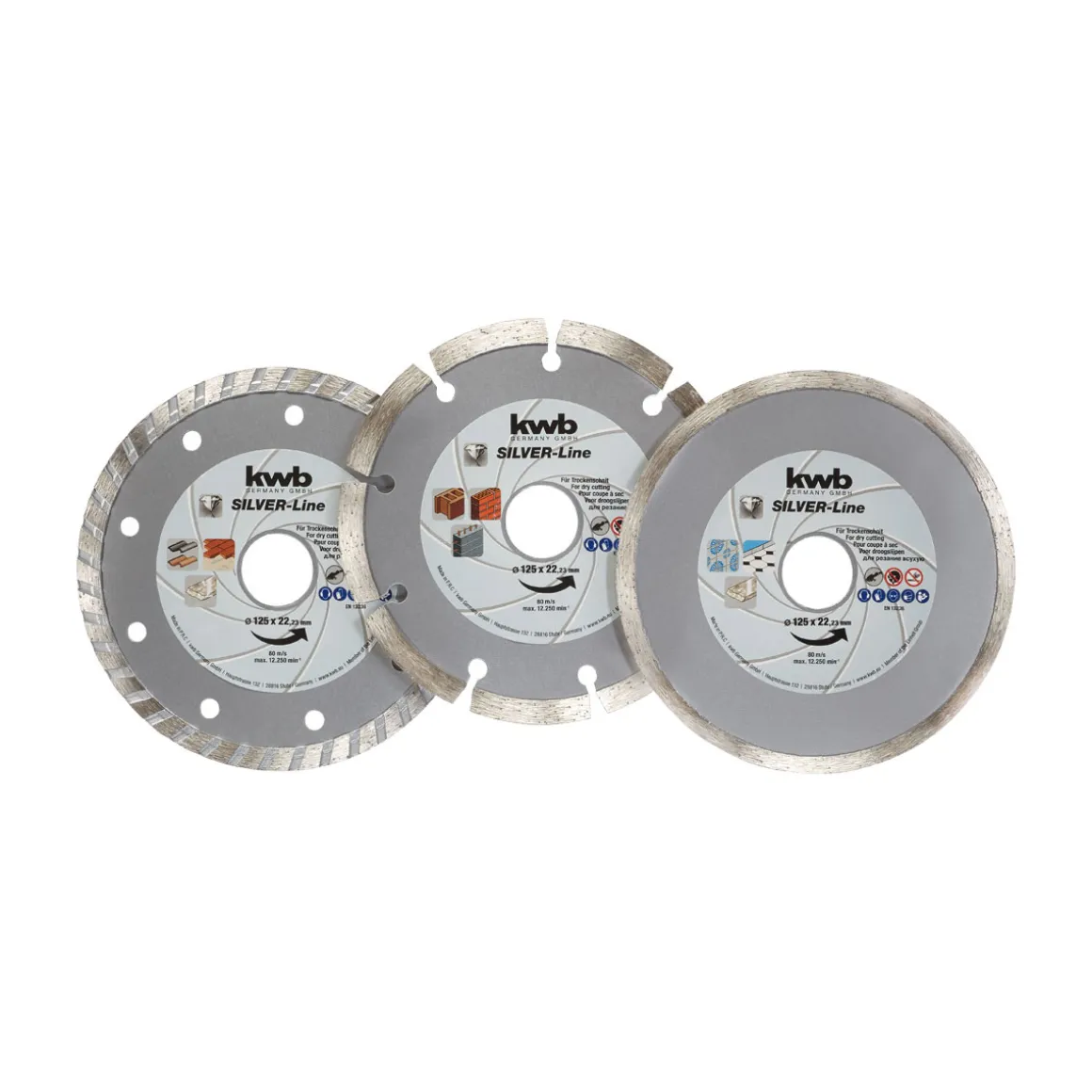 kwb Trennscheiben Diamantsatz 125 mm 3 teilig