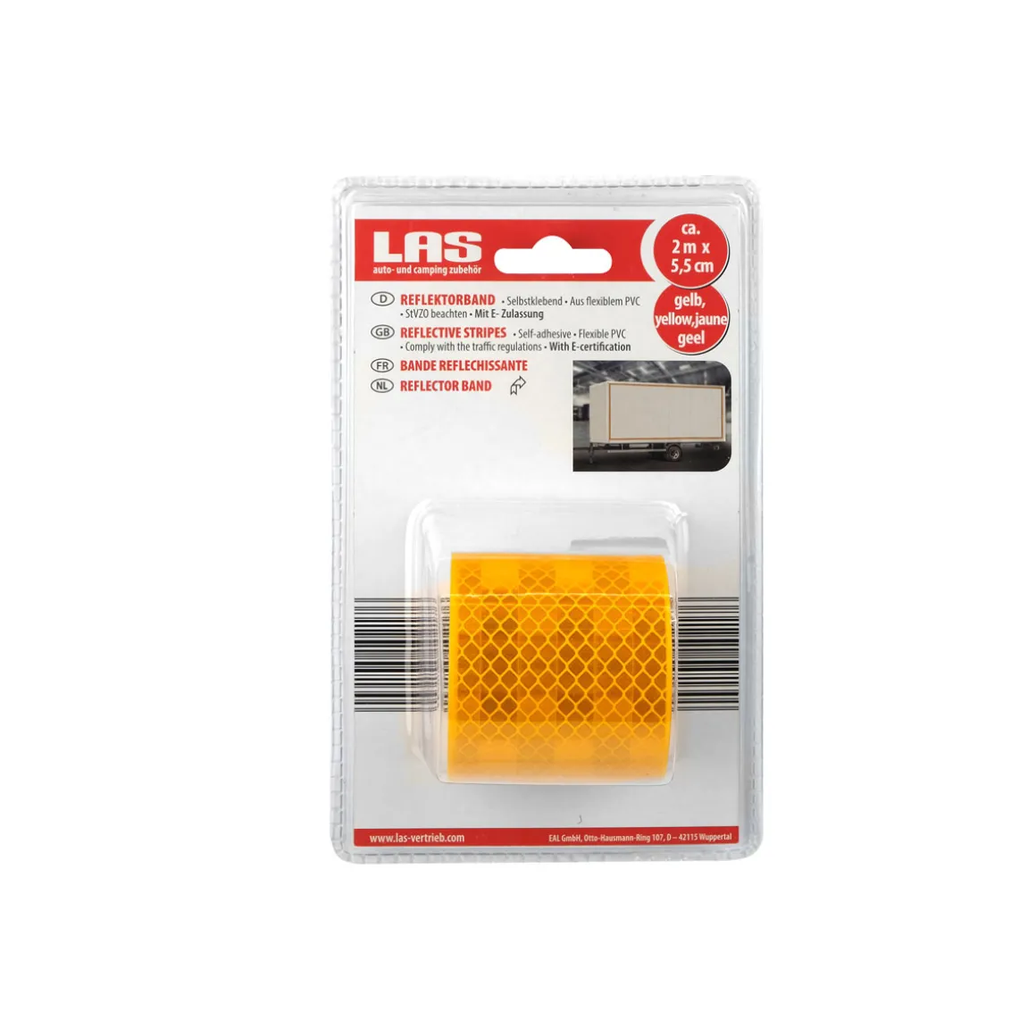 LAS 10217 Reflektorband selbstklebend gelb 2m