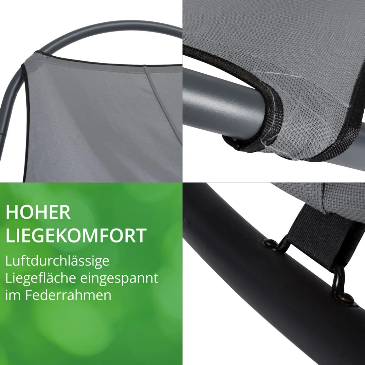 Leco Schaukel Liege Eni 210 x 102 x 79 cm Sonnenliege Gartenliege