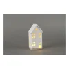 LED Haus 12x8,5x23,5cm weiss inkl. 2xLR44 Dolomite