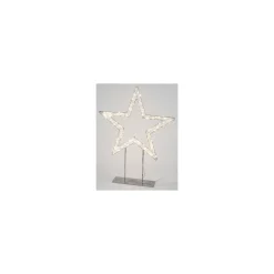 LED Metallstern silber