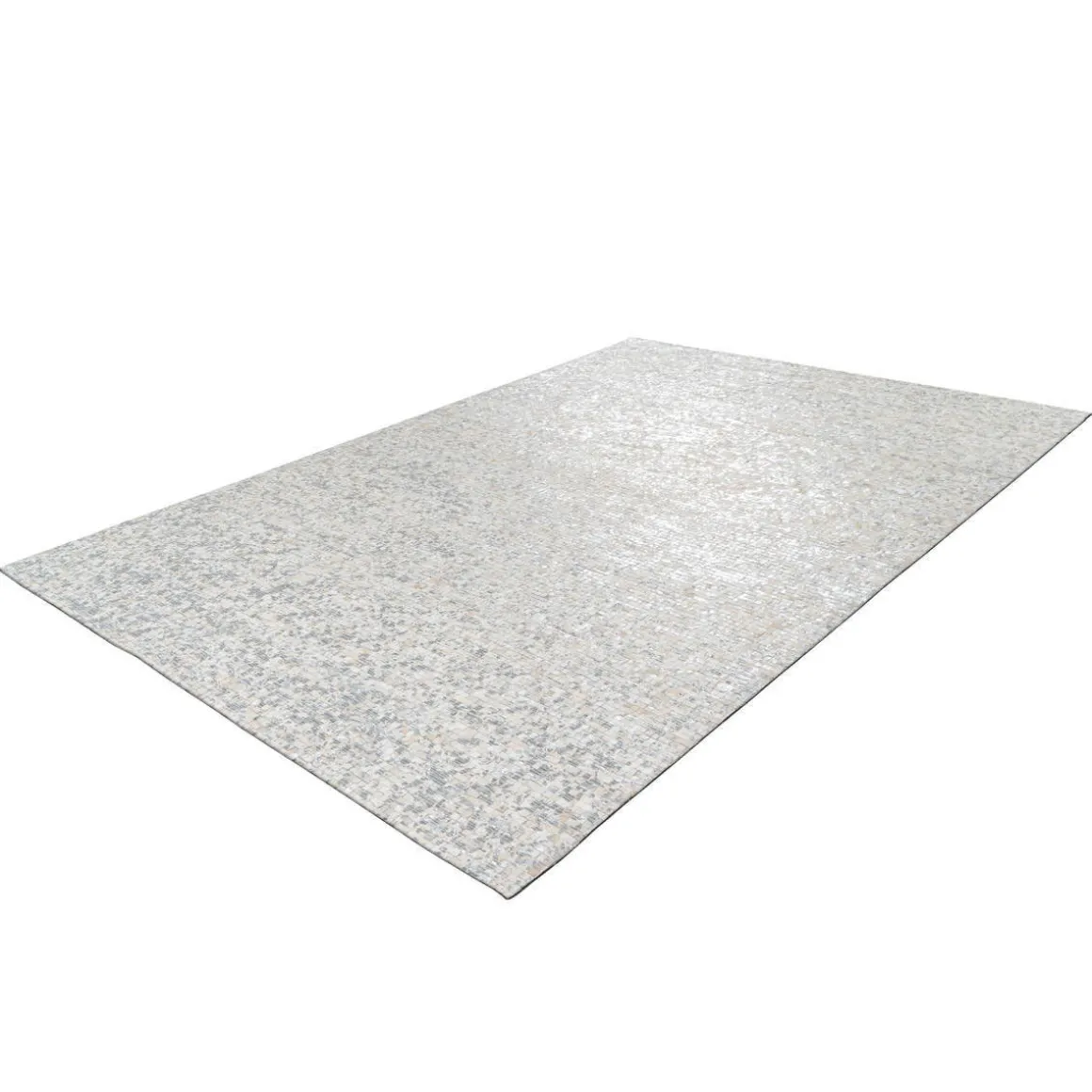 Lederteppich Finish 100 weiß/silber