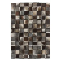 Lederteppich „Lavish 410“, grau