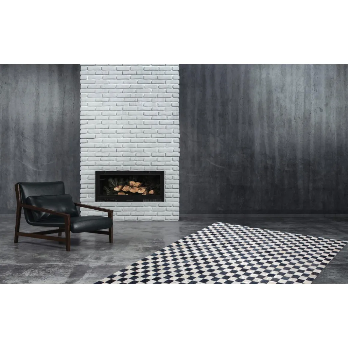 Lederteppich „Rocket 210“ Silber/Grau, 160x230cm