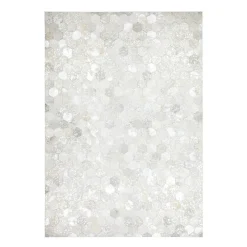 Lederteppich Spark 210 grau/silber