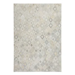 Lederteppich „Spark 110“, grau/silber