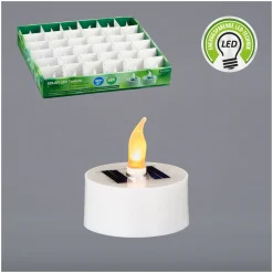 LED-Solar-Teelicht 5,5 cm weiß