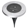 LED-Solar-Wegeleuchte inkl Erdspieß 12 cm silber