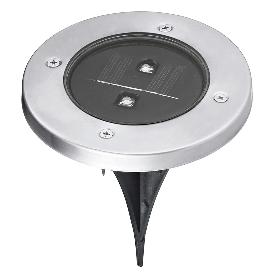 LED-Solar-Wegeleuchte inkl Erdspieß 12 cm silber