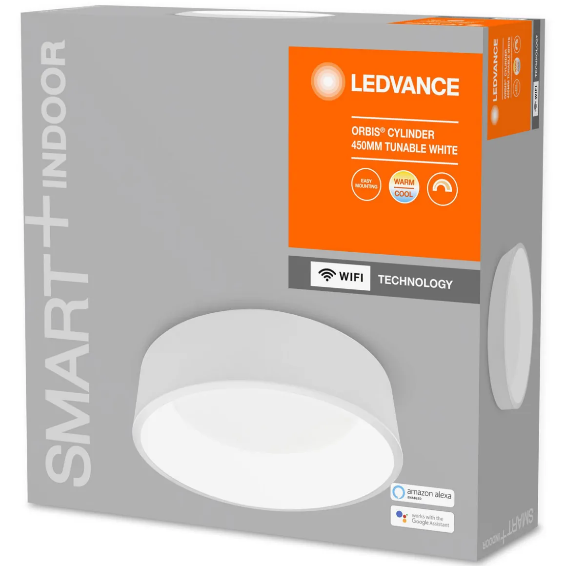 Ledvance SMART+ Deckenleuchte Orbis Cylinder Durchmesser 45 cm weiß