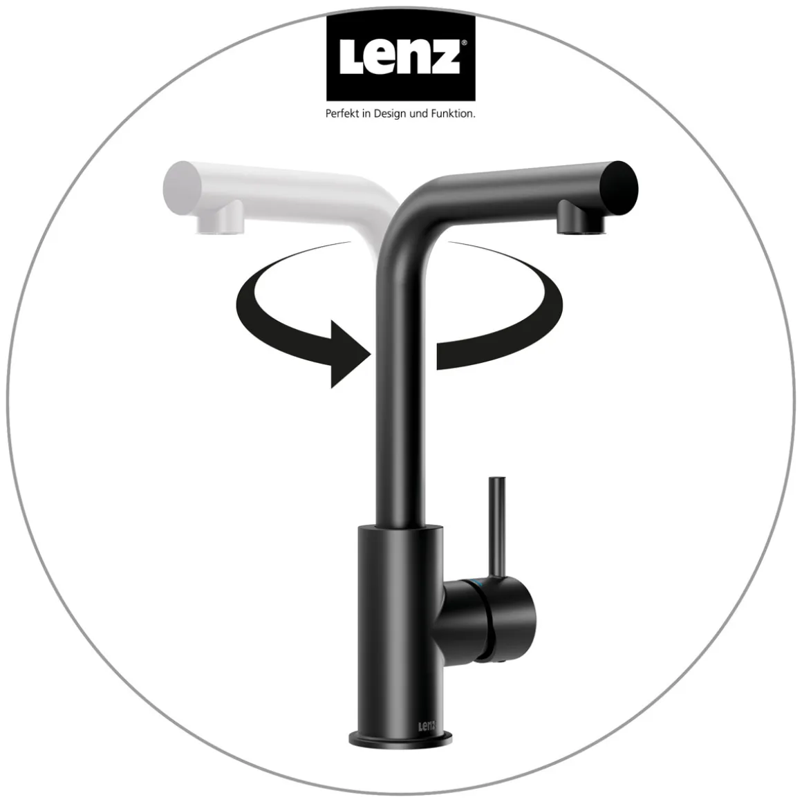 Lenz Waschtischarmatur HOKU schwarz