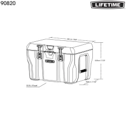 Lifetime Kühlbox Premium 52 L 44,8x68,1x43,8cm Grau