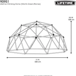 Lifetime Klettergerüst Geodome 335x335x168cm Grün