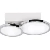 Lightme Badleuchte Aqua IP 44 2er Deckenleuchte Chrom