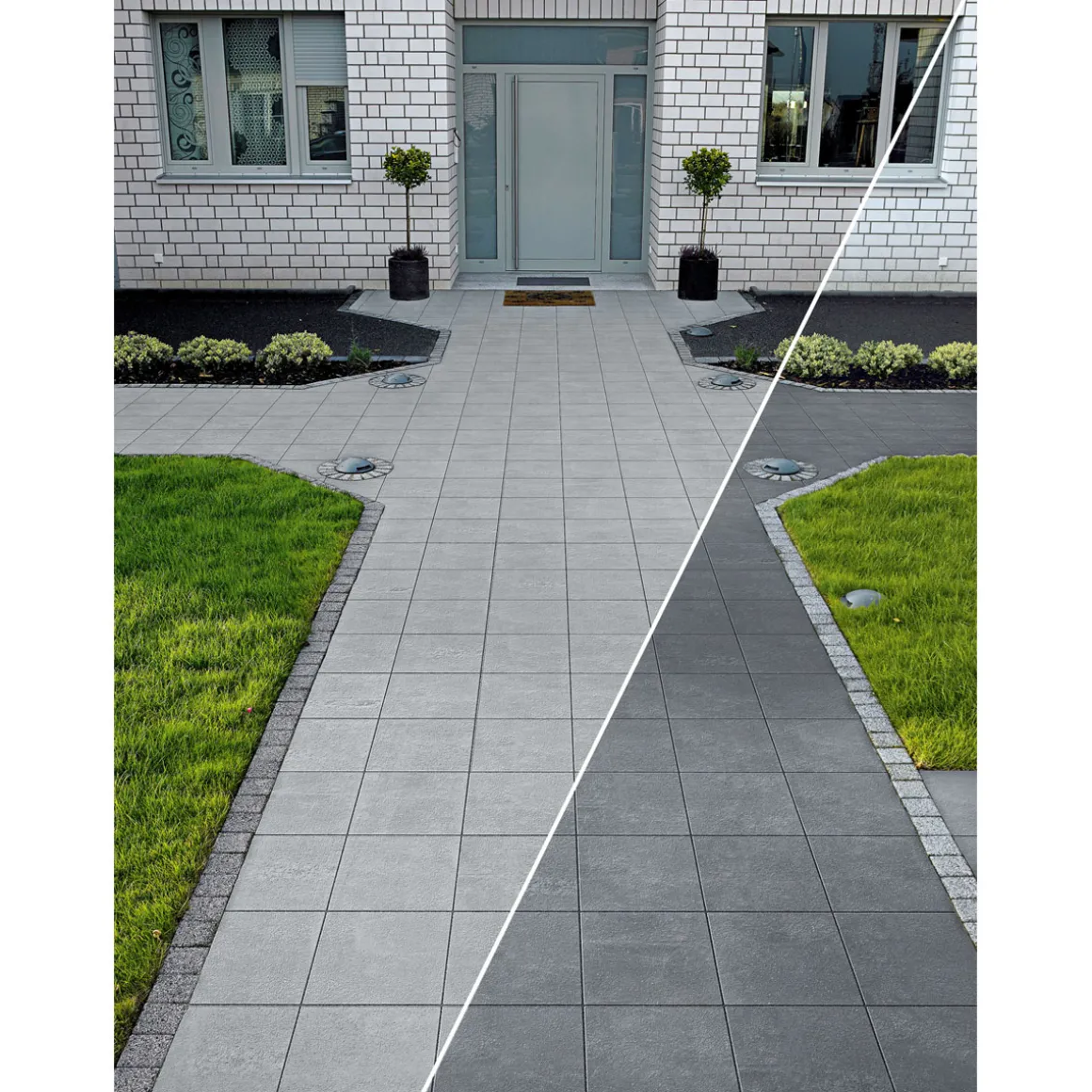 Lusit Beton-Gehwegplatte anthrazit 30 x 30 x 4 cm