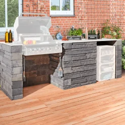 Lusit Modul Outdoorküche Cremona grau-anthrazit-melange