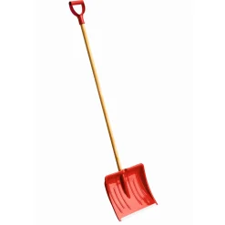 Meister Kunststoff-Schneeschieber 40 cm mit D-Griff und Holzstiel