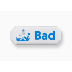 Metafranc Hinweisschild Bad Kunststoff weiß