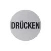 Metafranc Hinweisschild Drücken Aluminium grau