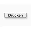 Metafranc Hinweisschild Drücken Kunststoff weiß