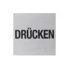 Metafranc Hinweisschild Drücken Aluminium grau