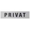 Metafranc Hinweisschild Privat Aluminium grau