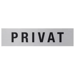 Metafranc Hinweisschild Privat Aluminium grau