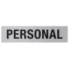 Metafranc Hinweisschild Personal Aluminium grau