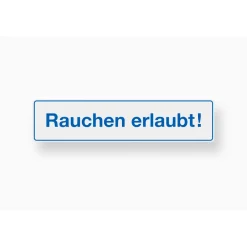 Metafranc Hinweisschild Rauchen erlaubt Kunststoff rot